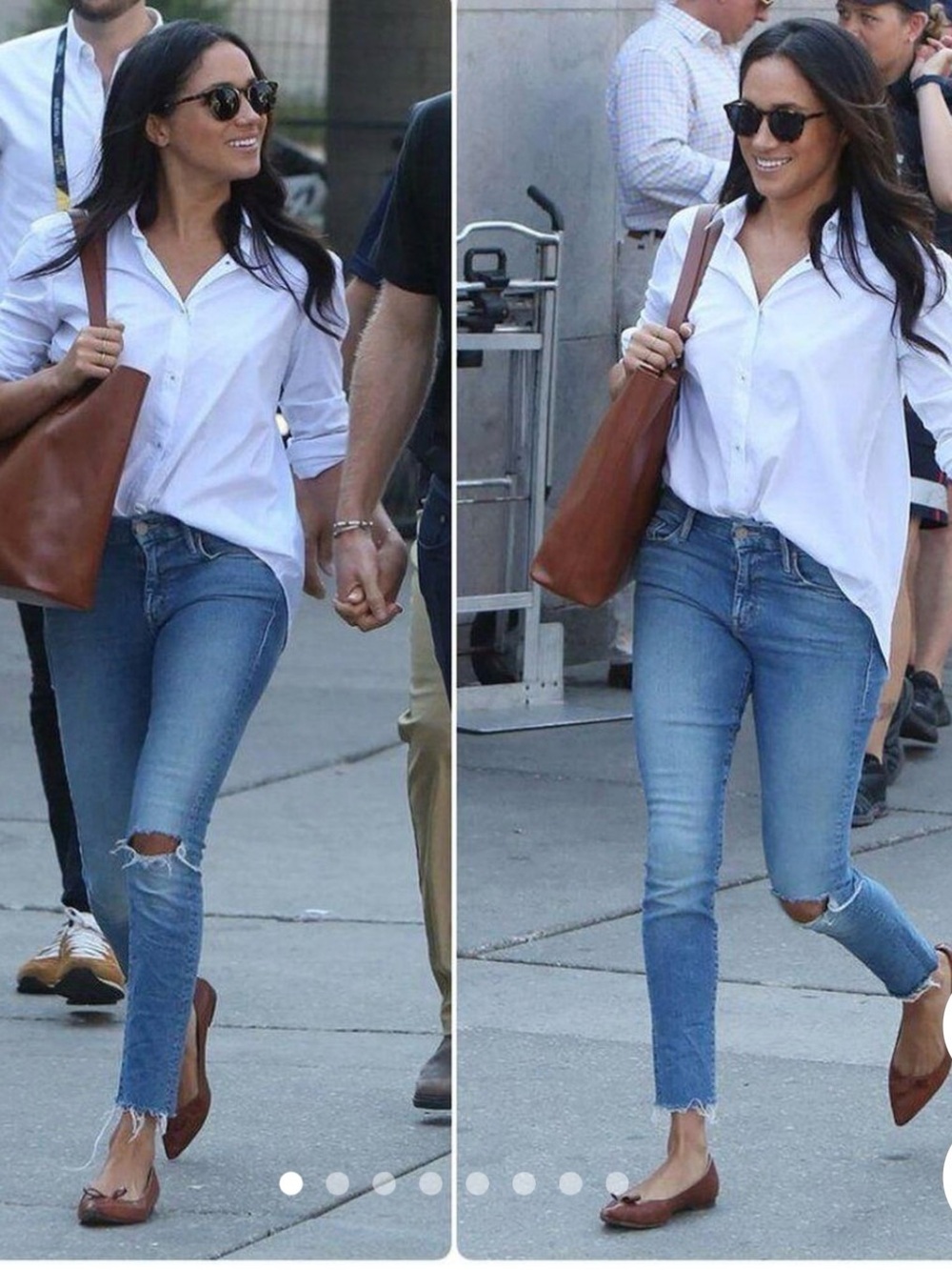 MOTHER Light Blue Skinny Jeans with Distressed Hem